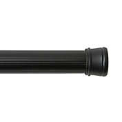Fluted Utility 42-Inch - 72-Inch Adjustable Tension Rod in Black