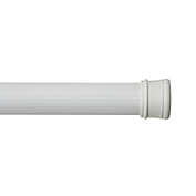 Fluted Utility 42-Inch - 72-Inch Adjustable Tension Rod in White