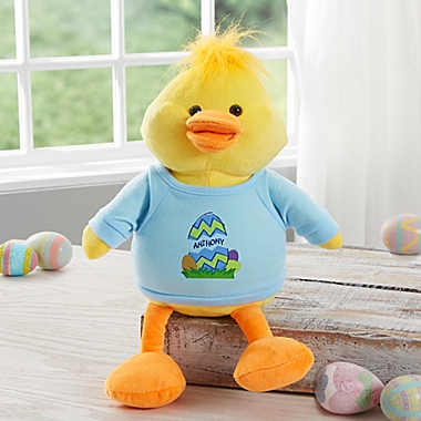 Aurora World Easter Egg Quacking Plush Duck in Blue. View a larger version of this product image.