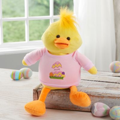 Aurora World Easter Egg Quacking Plush Duck in Pink