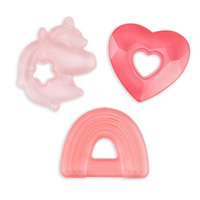 Itzy Ritzy&reg; Unicorn Cutie Cooler&trade; Teethers in Pink (3-Pack)