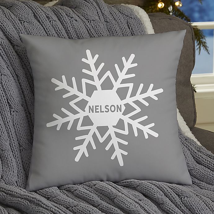 Alternate image 1 for Snowflake Family Christmas Throw Pillow Collection