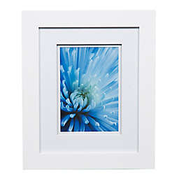 Gallery Solutions 5-Inch x 7-Inch Double Matted Wall Picture Frame in White