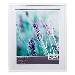 Gallery Solutions 16-Inch x 20-Inch Double Matted Wall Picture Frame in White