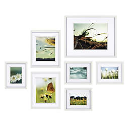 Gallery Perfect 7-Piece Matted Wall Picture Frame Set in White