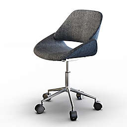 Simpli Home Malden Woven Fabric Office Chair in Grey