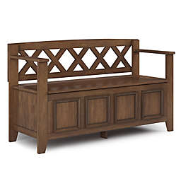Simpli Home Amherst Solid Wood Entryway Storage Bench