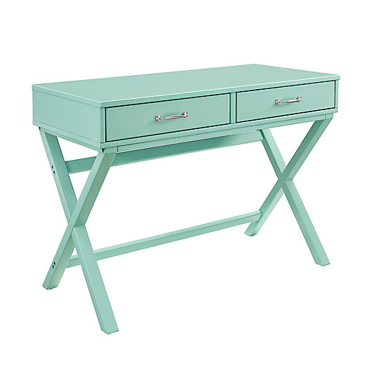 Alternate image 1 for Nelle 2-Drawer Desk in Turquoise