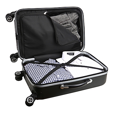 Denco Initial "L" 21-Inch Hardside Spinner Carry On Luggage in Pink. View a larger version of this product image.