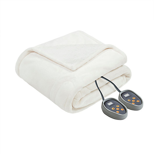 Alternate image 1 for Beautyrest® Heated Microlight-to-Berber King Blanket in Ivory