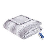 Beautyrest&reg; Zuri Heated 70-Inch x 50-Inch Throw Blanket in Grey