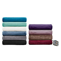 Beautyrest® Heated Plush Twin Blanket in Aqua