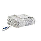 Alternate image 0 for Beautyrest&reg; Zuri Oversized Faux Fur Heated Throw in Natural Marble