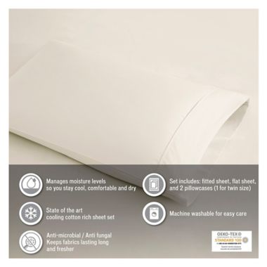 Beautyrest&reg; 600-Thread-Count Cooling Cotton Blend Sheet Set. View a larger version of this product image.