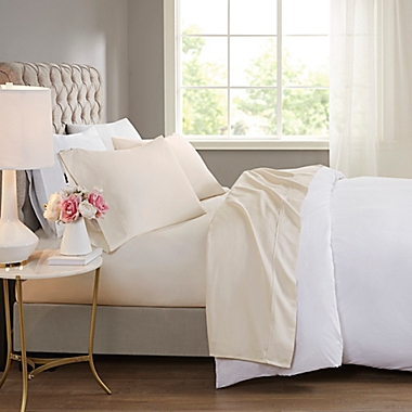 Beautyrest&reg; 600-Thread-Count Cooling Cotton Rich Queen Sheet Set in Ivory. View a larger version of this product image.