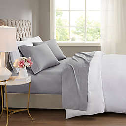 Beautyrest® 600-Thread-Count 4-Piece Cooling Cotton Blend Queen Sheet Set in Grey