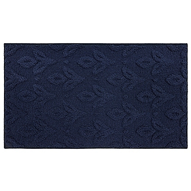 Bee &amp; Willow&trade; 1&#39;8&quot; x 2&#39;10&quot; Tasha Sculpt Accent Rug in Navy Blue. View a larger version of this product image.