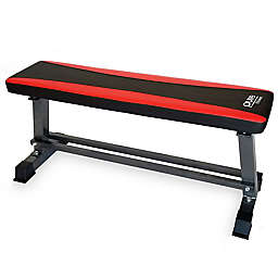 Pure Fitness Flat Bench with Dumbbell Rack