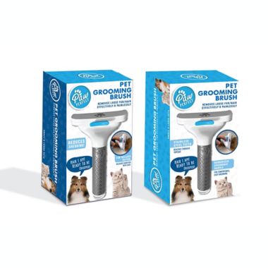 Bell + Howell Paw Perfect Grooming Dog Brush in White. View a larger version of this product image.