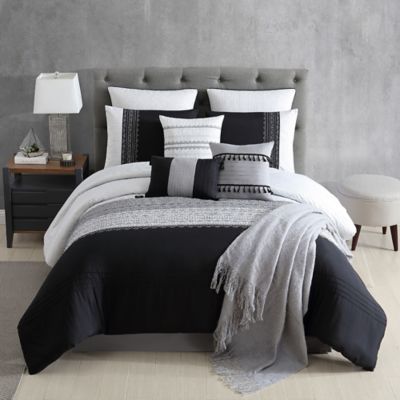 Solid Black Queen Comforter Set Bed Bath Beyond