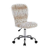 Faux Flokati Armless Office Chair