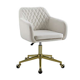 Pellington Quilted Office Chair in Off-White