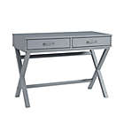 Alternate image 0 for Nelle 2-Drawer Desk in Grey