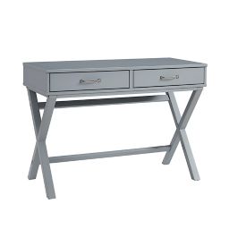 Nelle 2-Drawer Desk in Grey