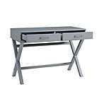 Alternate image 4 for Nelle 2-Drawer Desk in Grey
