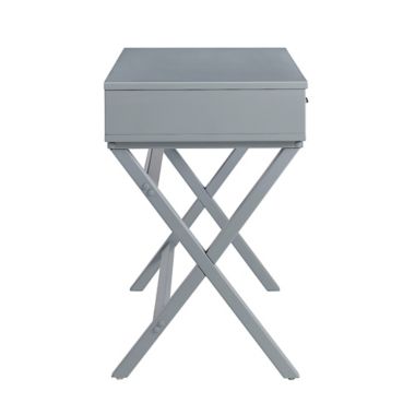 Nelle 2-Drawer Desk in Grey. View a larger version of this product image.