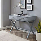 Alternate image 1 for Nelle 2-Drawer Desk in Grey