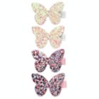Alternate image 0 for Khristie&reg; 4-Pack Glitter Butterfly Hair Clips