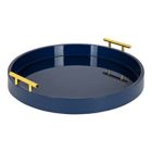 Alternate image 0 for Kate and Laurel Lipton 15.5-Inch Rectangular Handled Tray in Navy