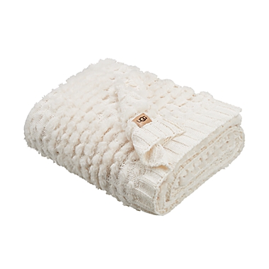 UGG&reg; Nico Throw Blanket in Snow. View a larger version of this product image.