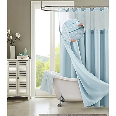 Dainty Home 70-Inch x 72-Inch Waffle Shower Curtain and Liner Set. View a larger version of this product image.