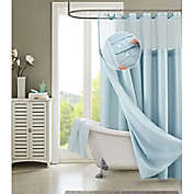 Dainty Home 70-Inch x 72-Inch Waffle Shower Curtain and Liner Set in Sky Blue
