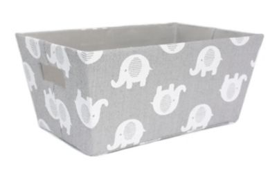 Taylor Madison Designs&reg; Elephant Tote Bin in Grey/White