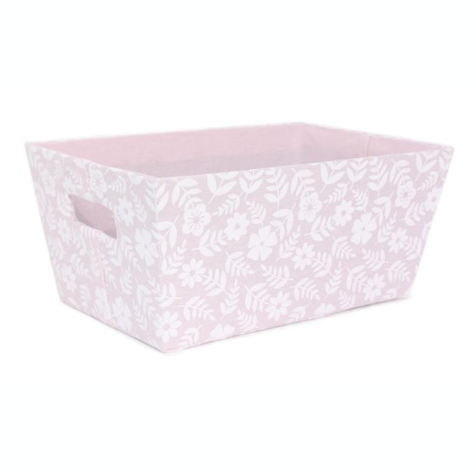 Taylor Madison Designs Floral Tote Bin In Blush Pink White Bed Bath 