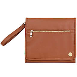 CleverMade Lily Changing Pad Clutch in Cognac