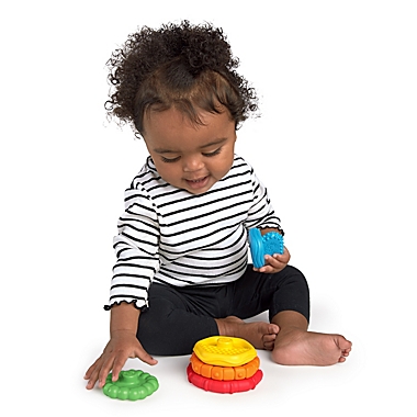 Baby Einstein&trade; Stack &amp; Teethe&trade; Multi-Textured Teether Toy. View a larger version of this product image.