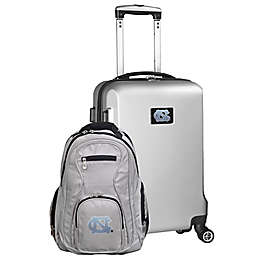University of North Carolina 2-Piece Carry On and Backpack Luggage Set in Silver
