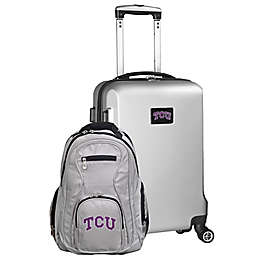 Texas Christian University 2-Piece Carry On and Backpack Luggage Set