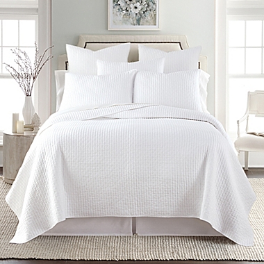 Levtex Home Torrey 3-Piece Reversible Full/Queen Quilt Set in Bright White. View a larger version of this product image.
