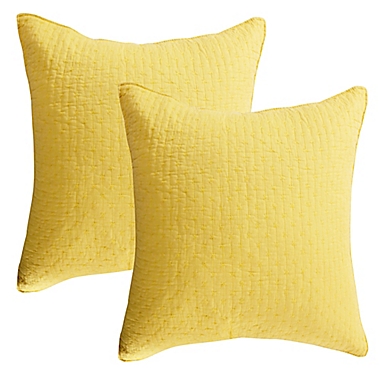 Levtex Home Torrey European Pillow Shams in Yellow (Set of 2). View a larger version of this product image.