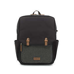BabyMel&trade; George Backpack Diaper Bag in Black/Tweed