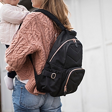 Storksak&reg; Hero Quilt Diaper Bag in Black. View a larger version of this product image.