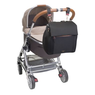 Storksak&reg; St. James Scuba Diaper Bag in Black. View a larger version of this product image.
