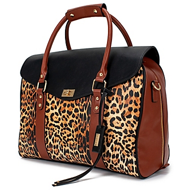 Badgley Mischka&reg; Leopard Travel Tote Weekender Bag. View a larger version of this product image.