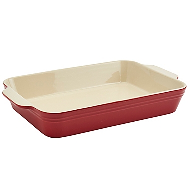 Our Table&trade; 2-Piece Stoneware Rectangular Bakers Set in Red. View a larger version of this product image.