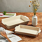 Alternate image 2 for Our Table&trade; 2-Piece Stoneware Rectangular Bakers Set in Peyote